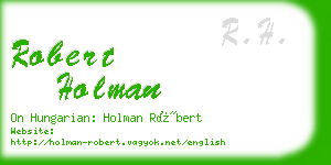 robert holman business card